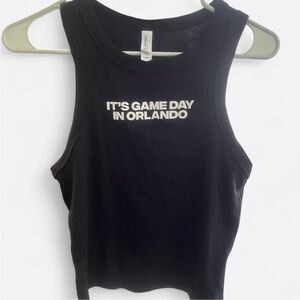 Stylish Black Game Day Crop Top